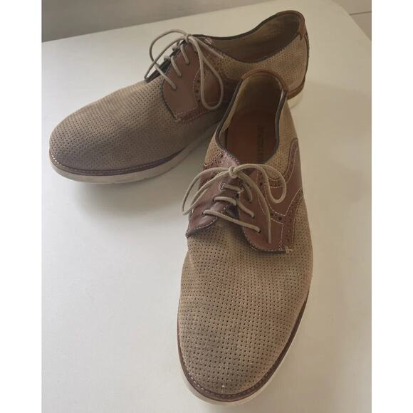 Johnston & Murphy Mens Sheepskin Shoes Brown/Tan Model 20-2306 K15 Size 11M - Picture 1 of 10
